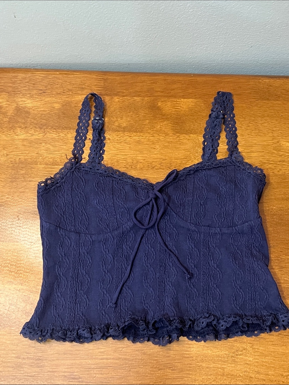 edikted navy blue tank top size SMALL